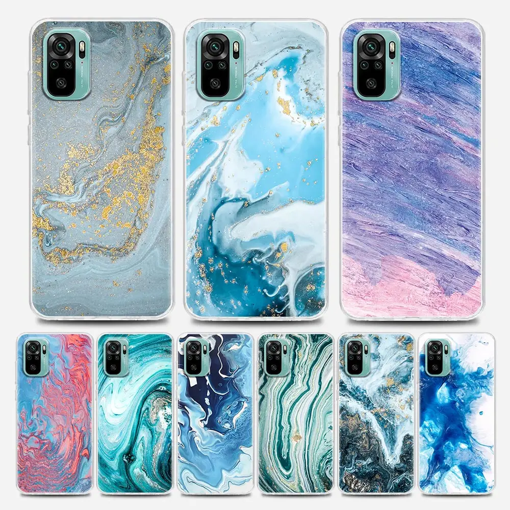 

Fashion Marble Clear Phone Case for Xiaomi Mi 11 10 10T Note 10 Mi 9 SE Mi 11T Pro Poco X2 M3 F3 X3 M4 Soft Silicon