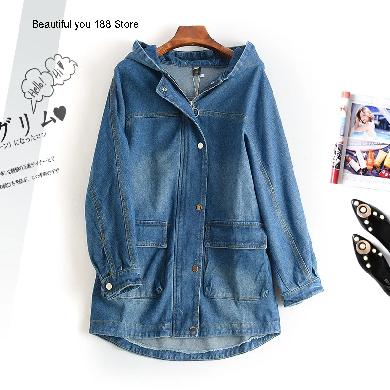 

Autumn women's clothing new foreign special price mid-length denim coat
