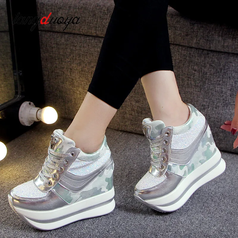 Кроссовки женская обувь модная повседневная коллекция 2019 года на платформе
