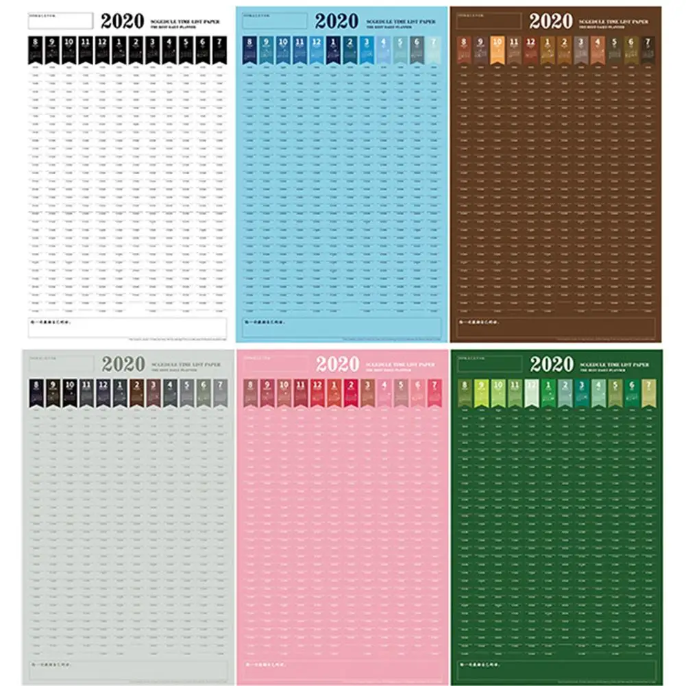 Настенный календарь 2020 на годовую стену высококачественный плотный гладкий