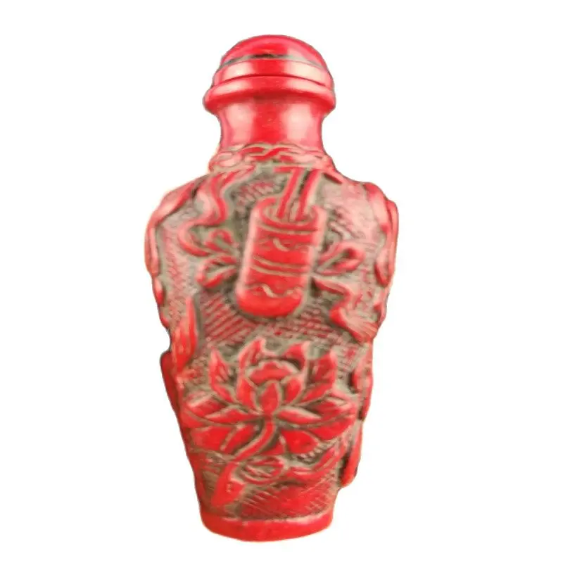 

The Old Beijing Old Goods Collection China Folk Old Beautifully Carved Chinese Red Coral Snuff Bottle