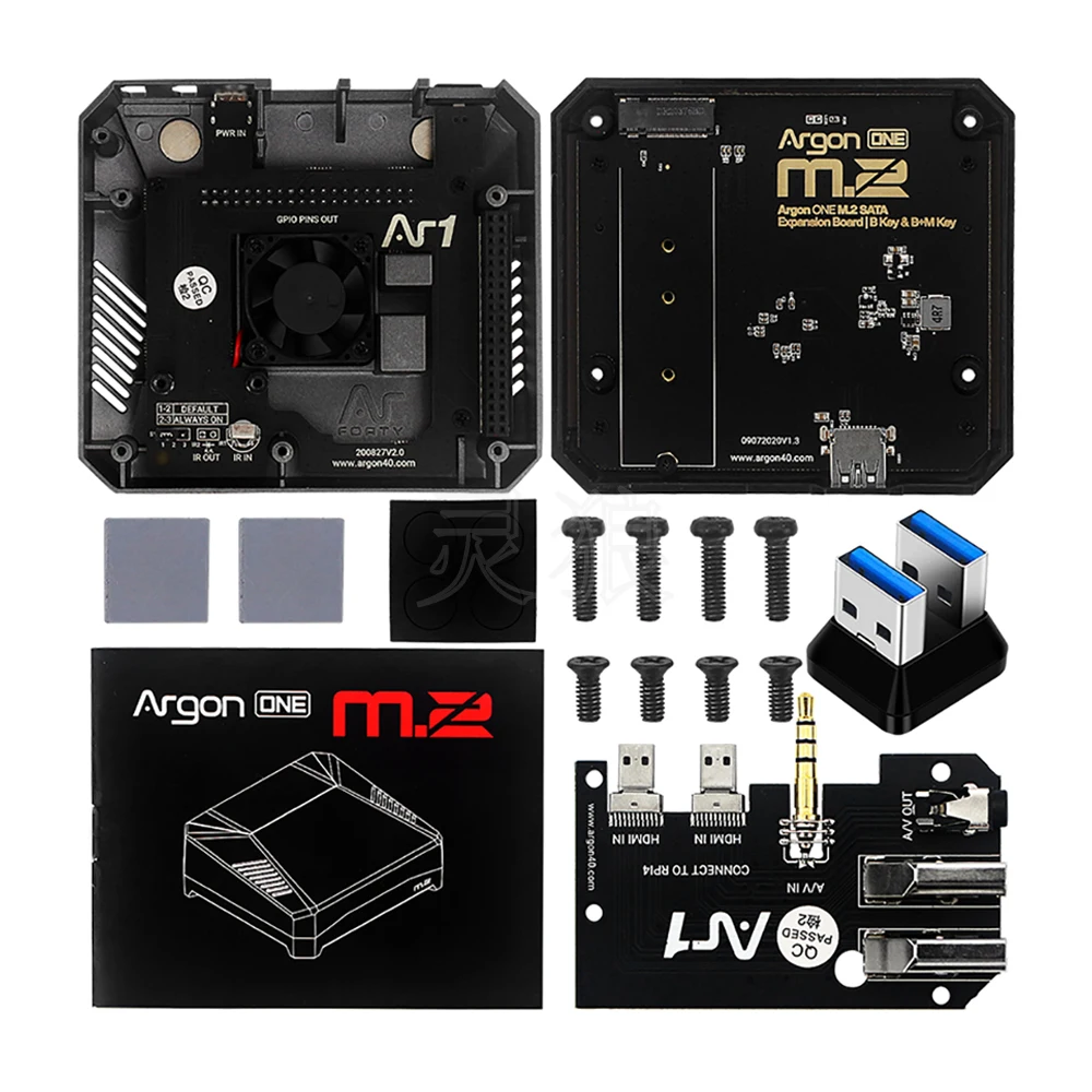 

ITINIT R18 Raspberry Pi 4B Case Argon One M.2 Aluminum Case with M.2 SSD Expansion Slot For Raspberry Pi 4 Case Kits