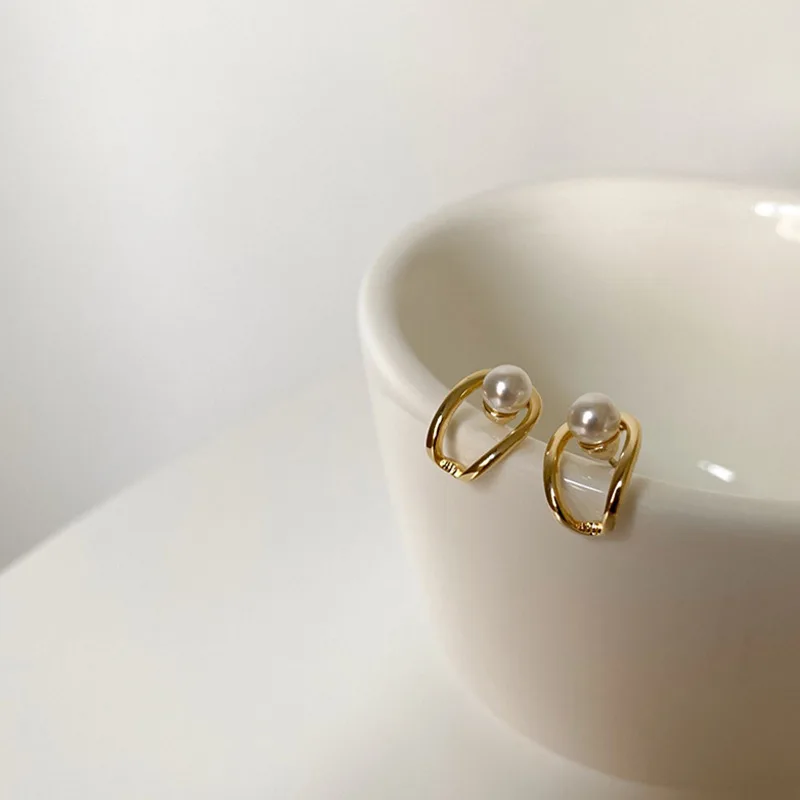 

2021 Ear Jewelry 925 Silver U-shaped Pearl Earrings Party Accessories for Women