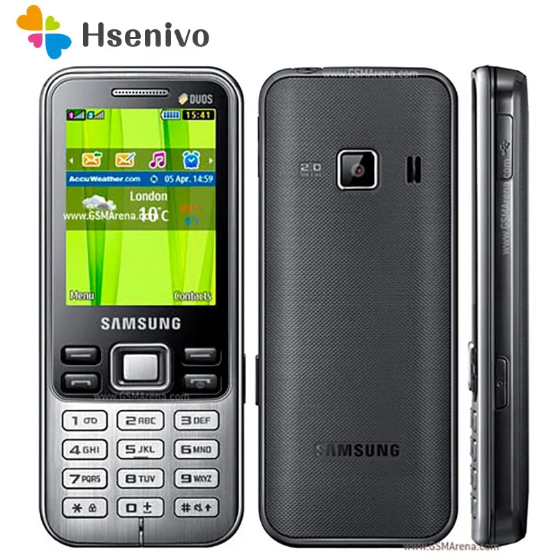 Samsung C3322 Refurbished-Original Unlocked DUOS Metro Duos La Fleur Dual Sim Mobile Phone Free Shipping | Мобильные телефоны и