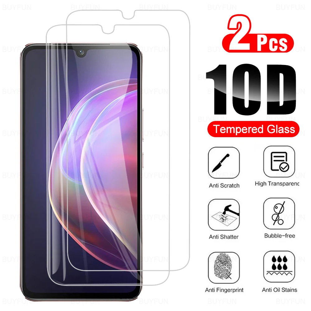 

Закаленное стекло 9H для Vivo V21 6,44 дюйма, 2 шт., Защитное стекло для Vivo V21 5G V 21 21V Vivi V21 4G, прозрачная защитная пленка