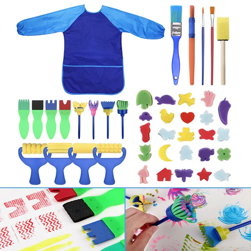 Набор кистей детских водостойких для рисования 42 шт./лот|Хранение рисунков| |