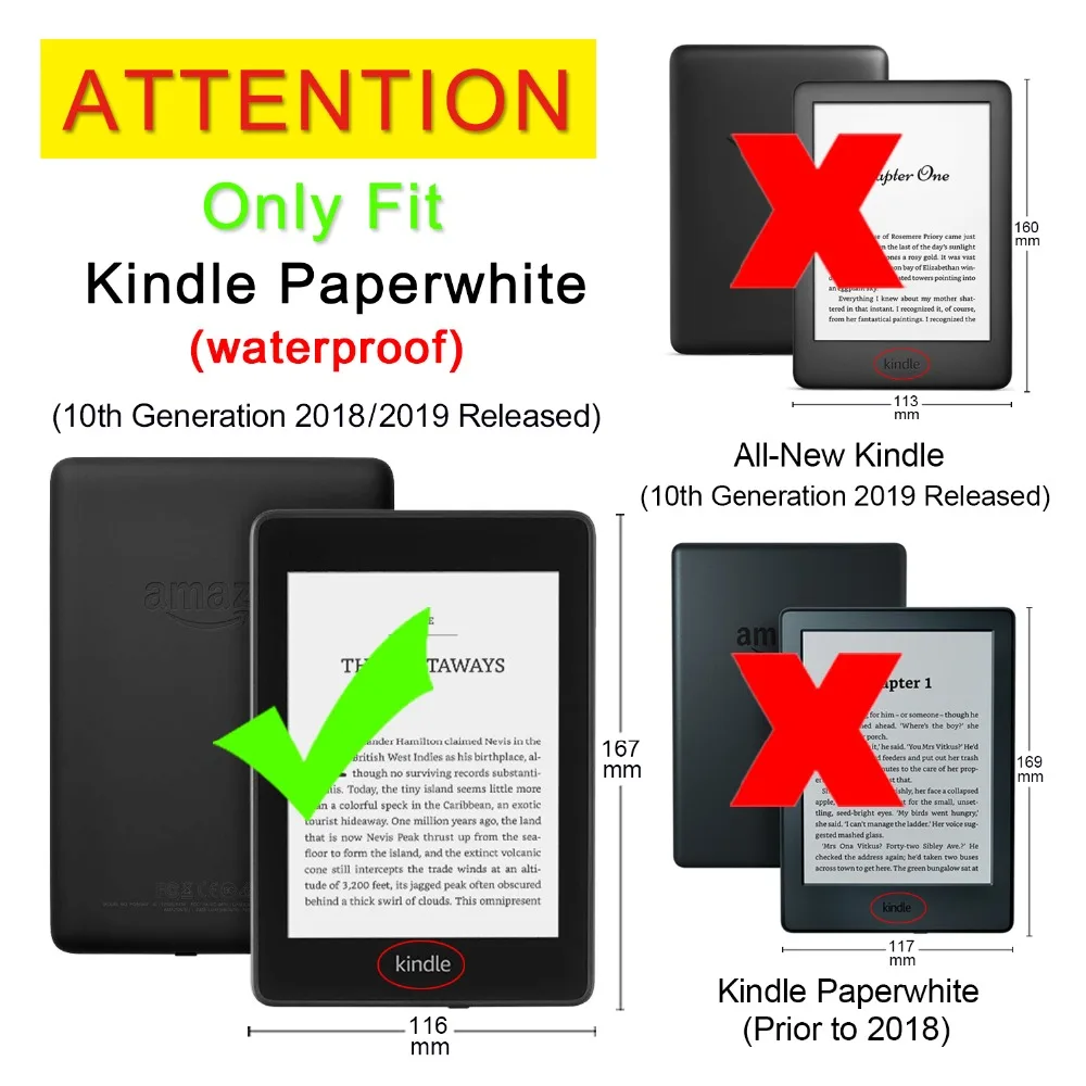 Чехол Gligle handstrap для Amazon kindle Paperwhite 4 корпус электронной книги 1 шт./лот+ пленка для экрана+ сенсорная ручка