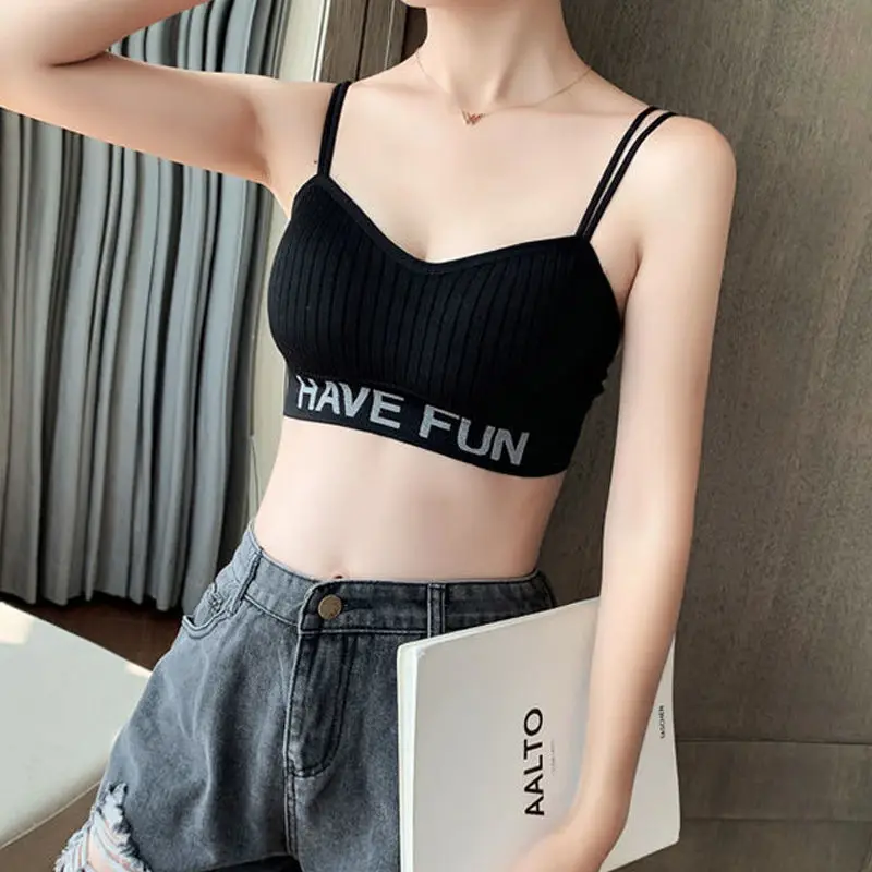 Спортивный бюстгальтер с надписью топ эффектом пуш-ап для фитнеса и бега нижнее