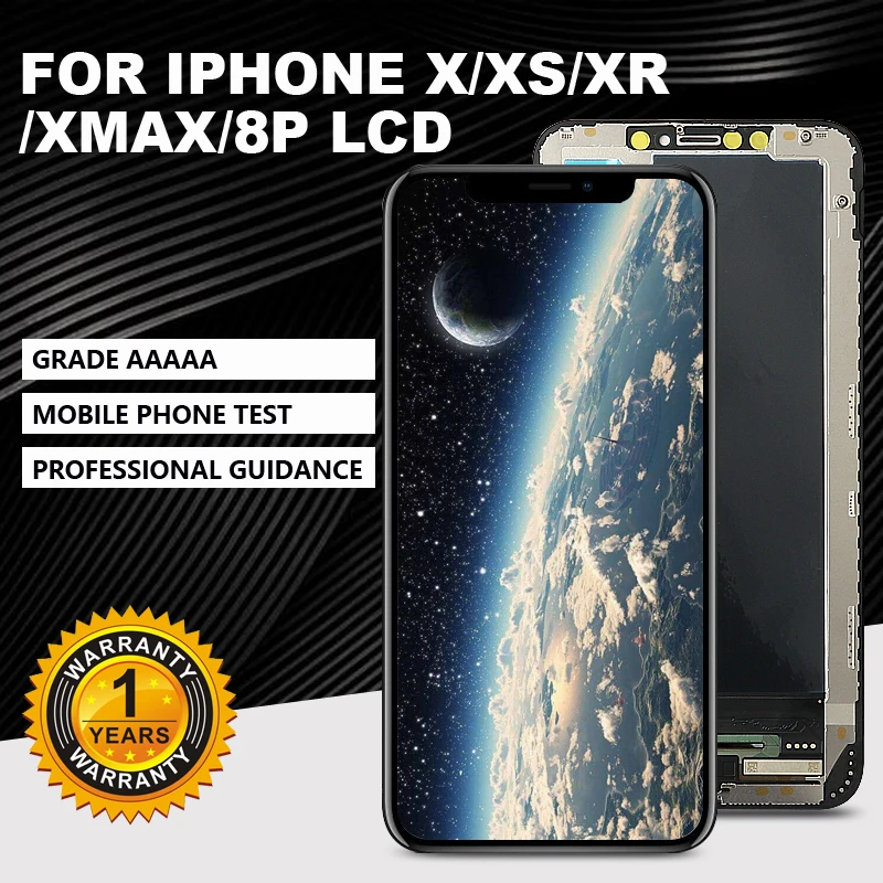 

Дисплей GradeAAAAA для iPhone X, XR, XS, Xsmax, 8plcd, TFT OLED, OEM, сенсорный экран с дигитайзером, запасные части в сборе
