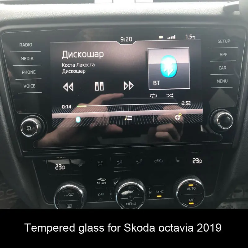 

Tempered Glass Screen Protector For Skoda octavia A7 8 inch Car GPS Navigation Car Interior Accessories 2018 2019 year
