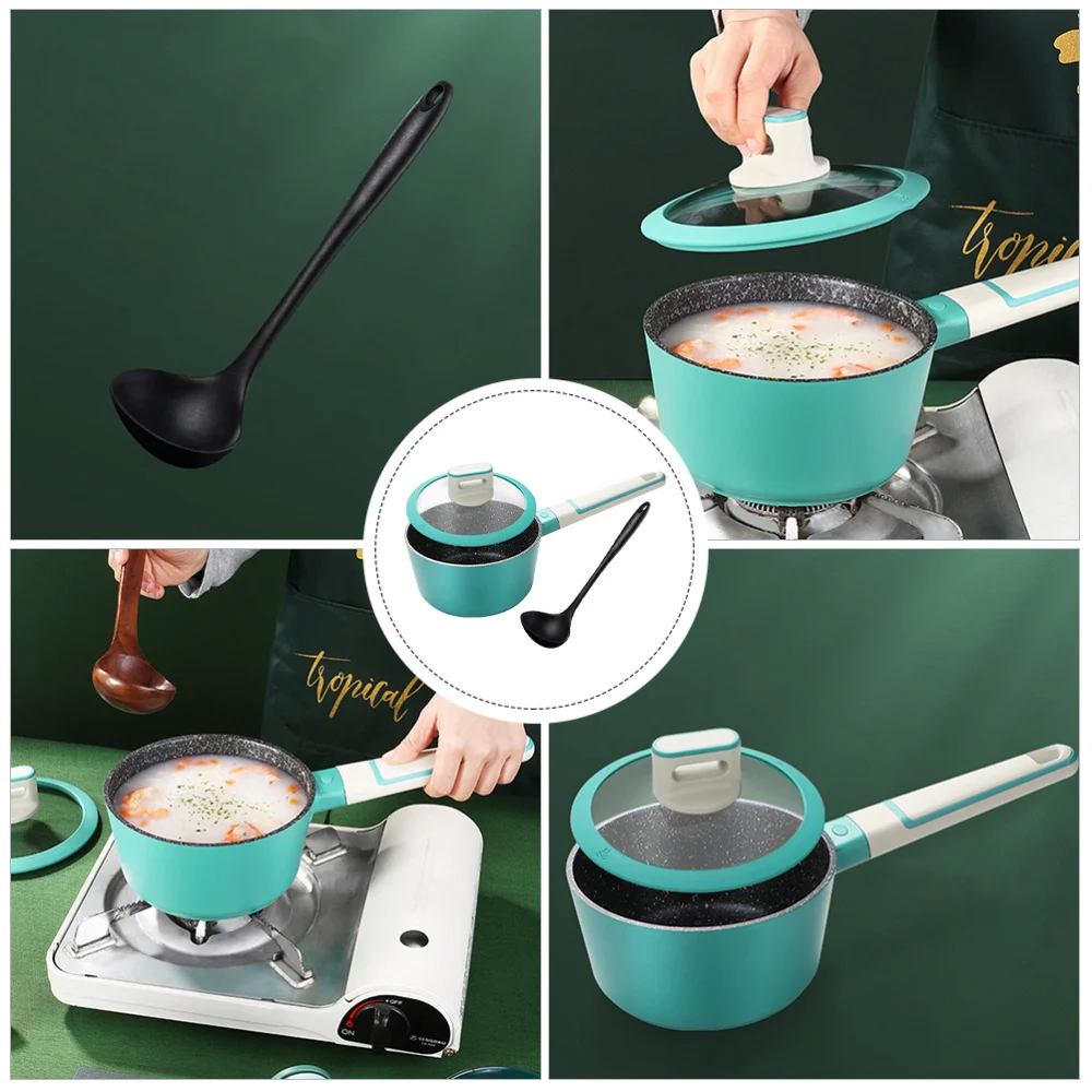 

1.4L Pot Practical Stone Pot Cookware with Spoon (Green)