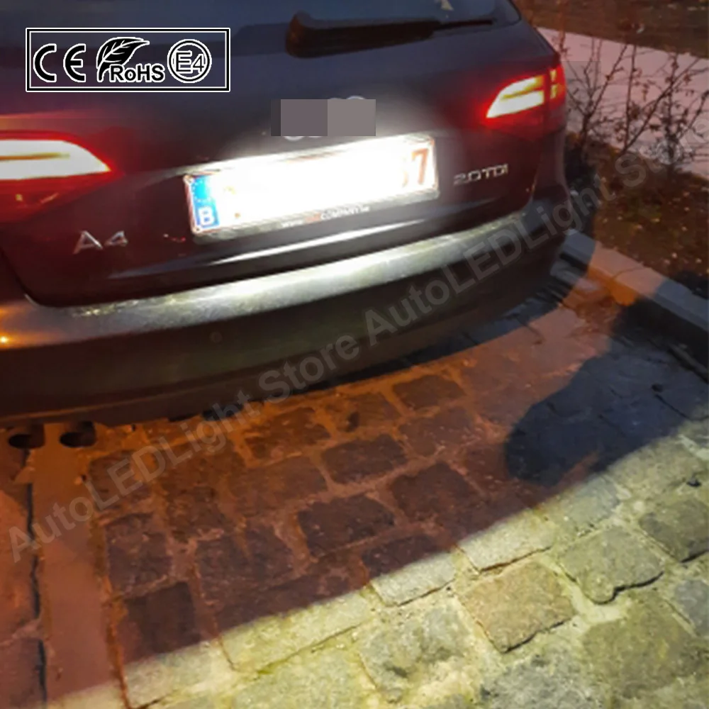 2X светодиодный Подсветка регистрационного номера номерной знак лампа для Audi A4 A5