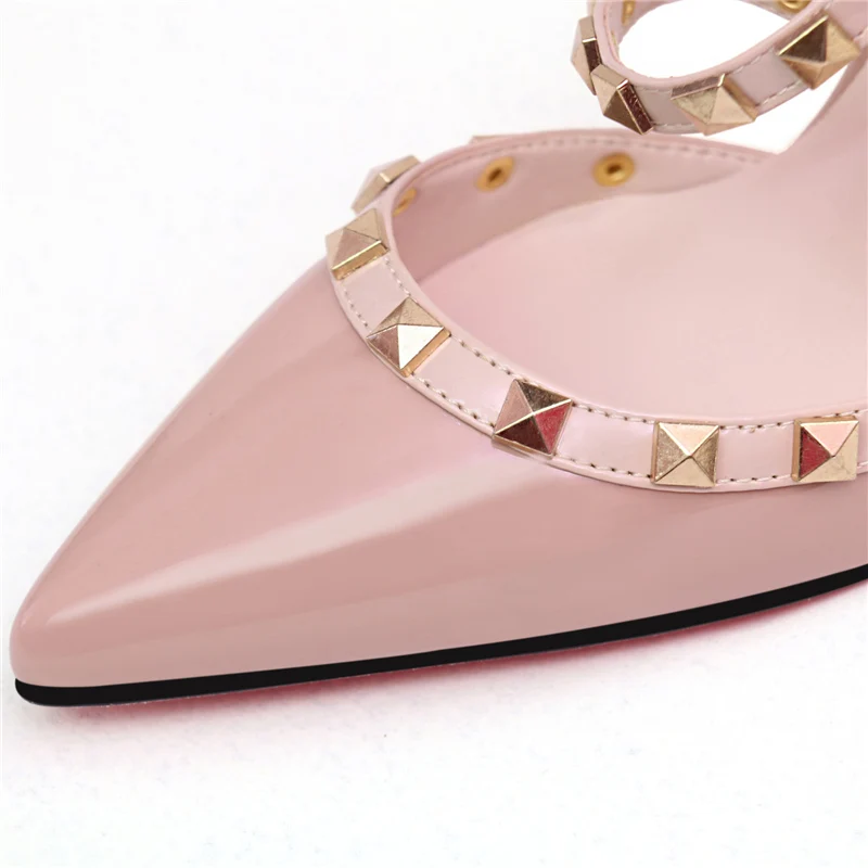 2019 г. женские летние сандалии гладиаторы на высоком каблуке 10 см с заклепками