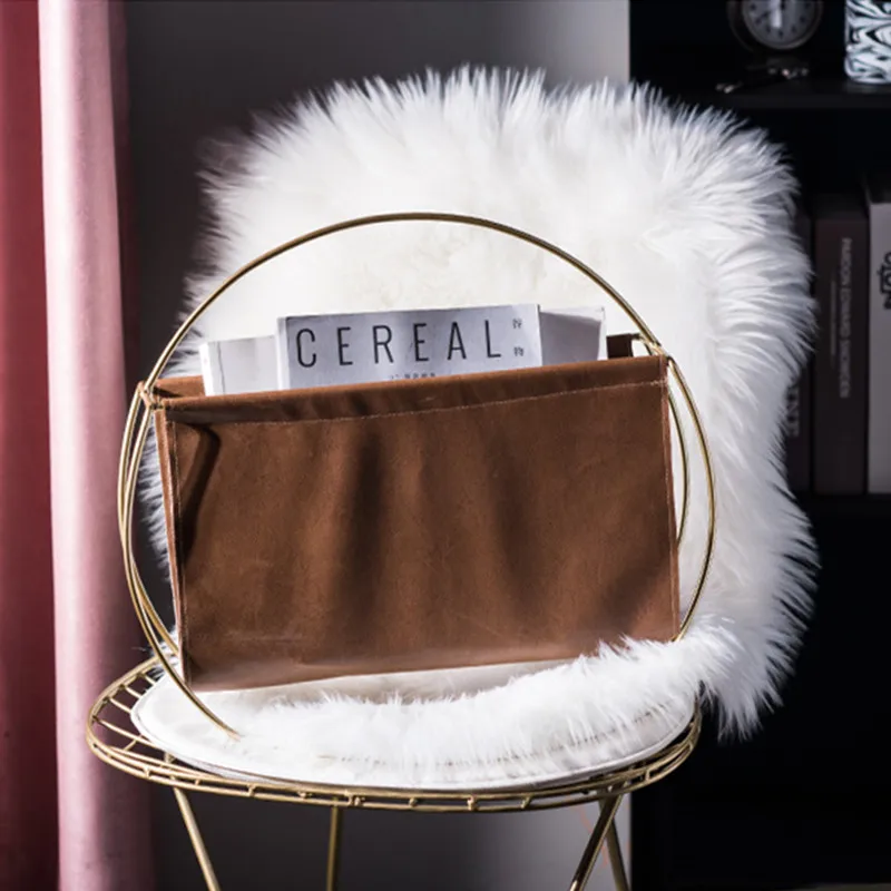 Металлическая кожаная полка Cutelife в скандинавском стиле для журналов и газет