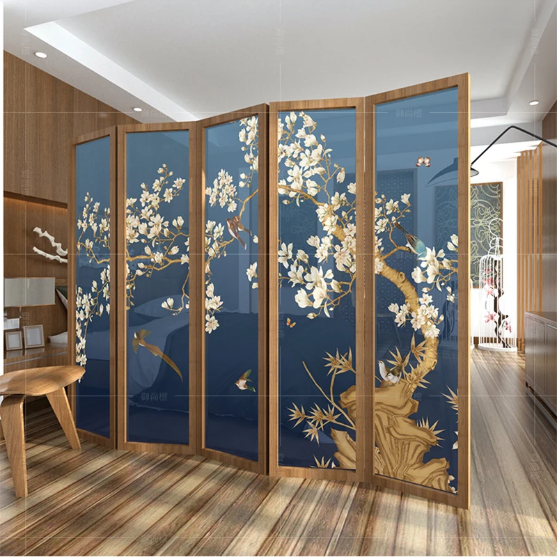 Китайская перегородка с контрастным экраном разделитель для гостиной
