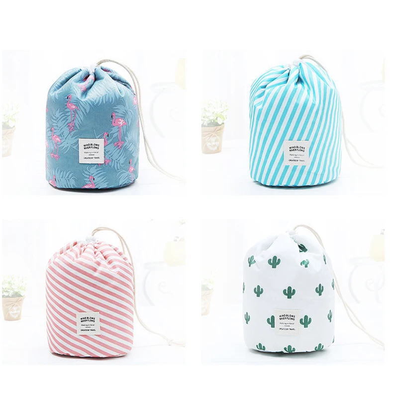 Круглая Водонепроницаемая косметичка DXH для макияжа органайзер туалетных