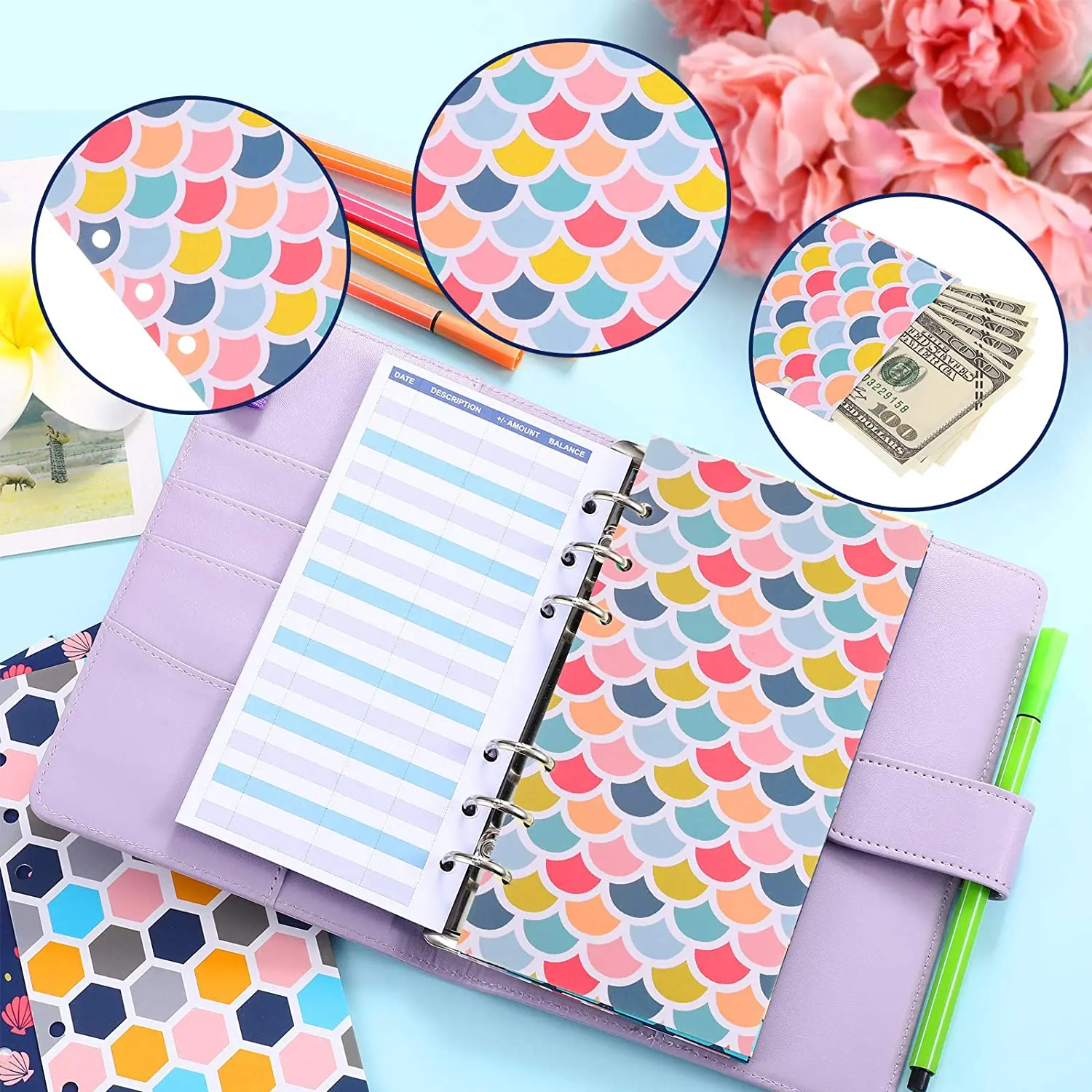 Папка для конвертов A6 36 шт. органайзер планировщика с 12 бюджетными конвертами