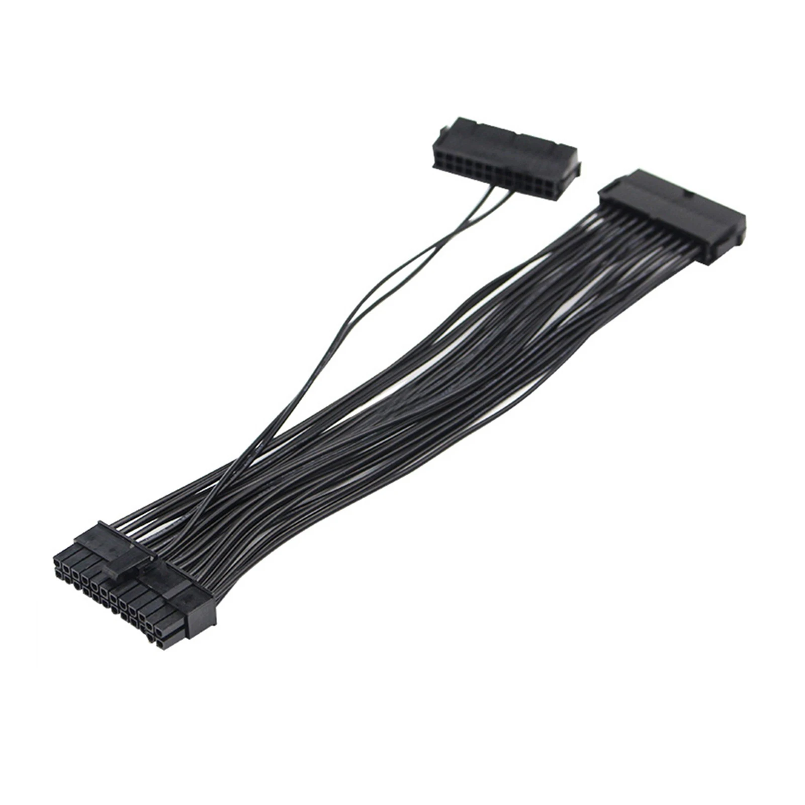 

Hot Sale 1/5pcs New 24Pin 20+4pin Dual PSU ATX Power Supply Adaptor Cable Connector For Mining 30cm