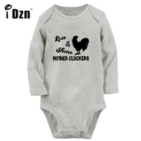 idzn rise and shine mother cluckers baby boys cute rompers baby girls bodysuit infant long sleeves jumpsuit newborn soft clothes