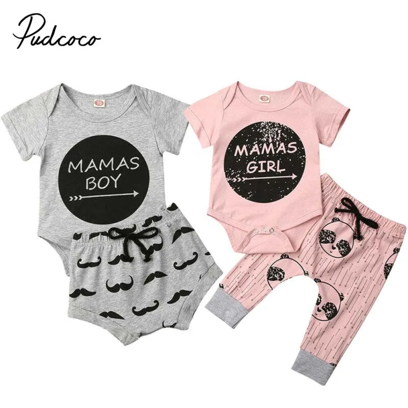 2020 Одежда для маленьких мальчиков и девочек комбинезон с буквенным принтом +