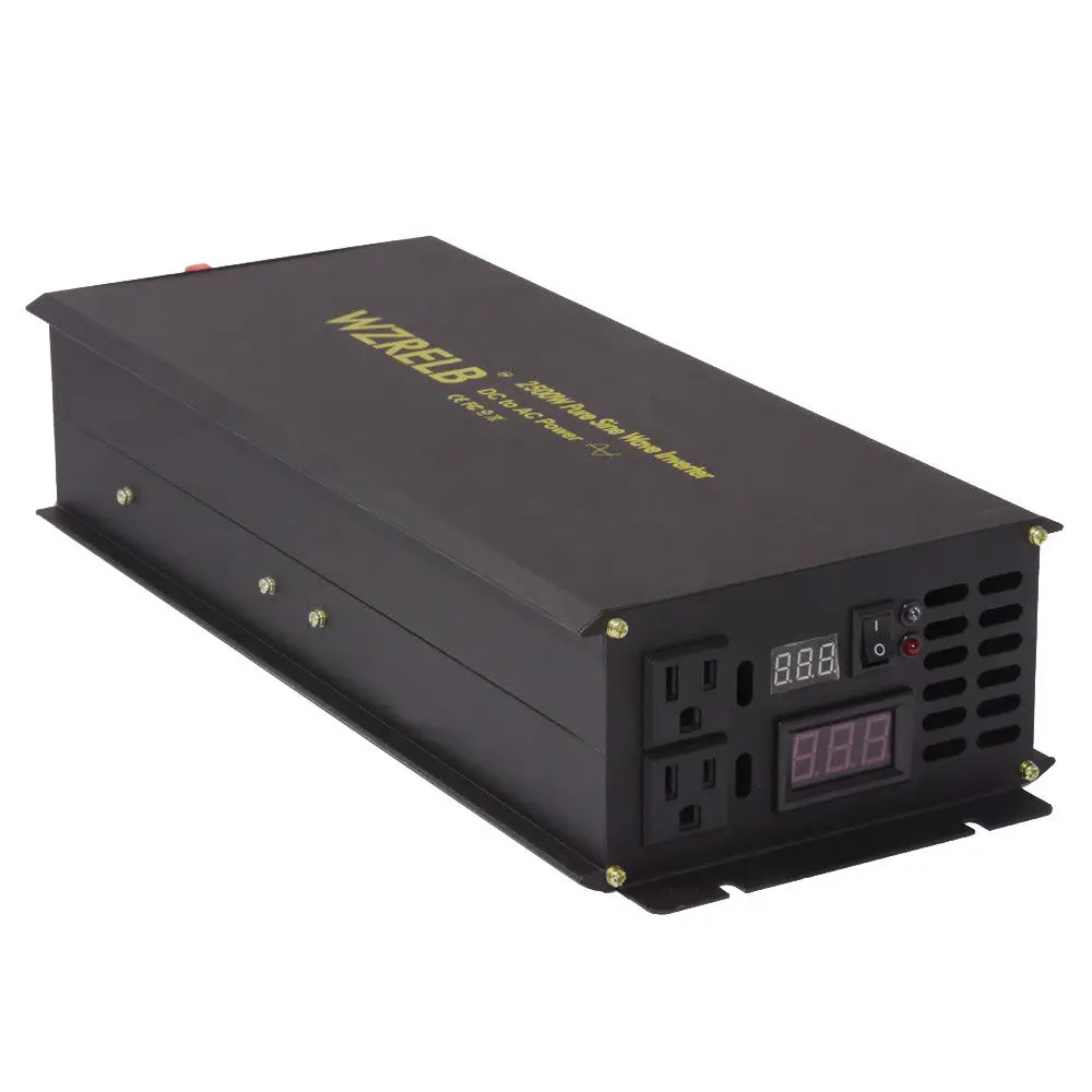 

Solar Inverter 12V 220V 2500W Pure Sine Wave Power Inverter Generator DC to AC Converter Battery 24V 48V 110V to 120V 230V 240V
