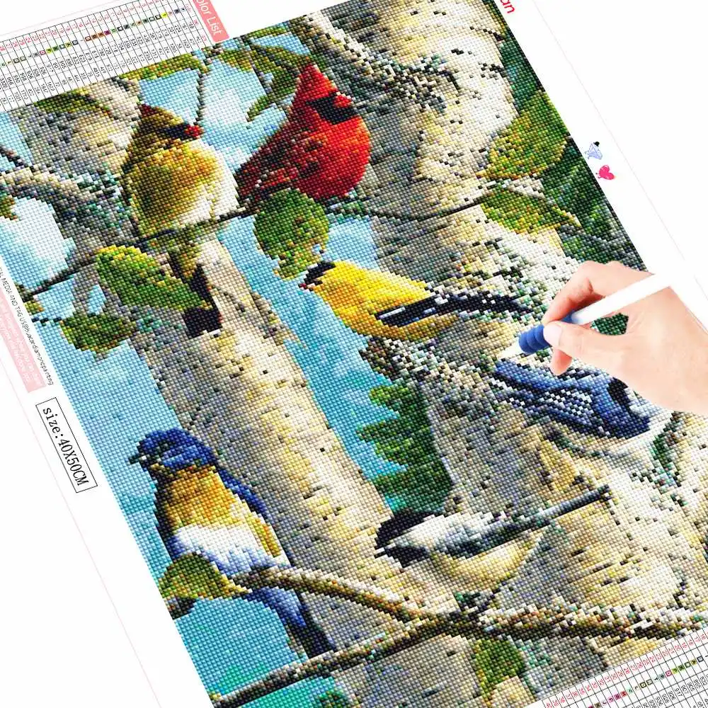 Алмазная вышивка huacan Bird полная круглая дрель Алмазная картина вышивка крестиком животные картина Стразы мозаика домашний декор