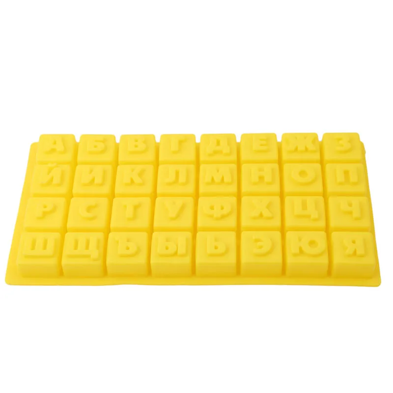 Русский алфавит силиконовая форма буквы Желе леденец Пудинг Форма для шоколада