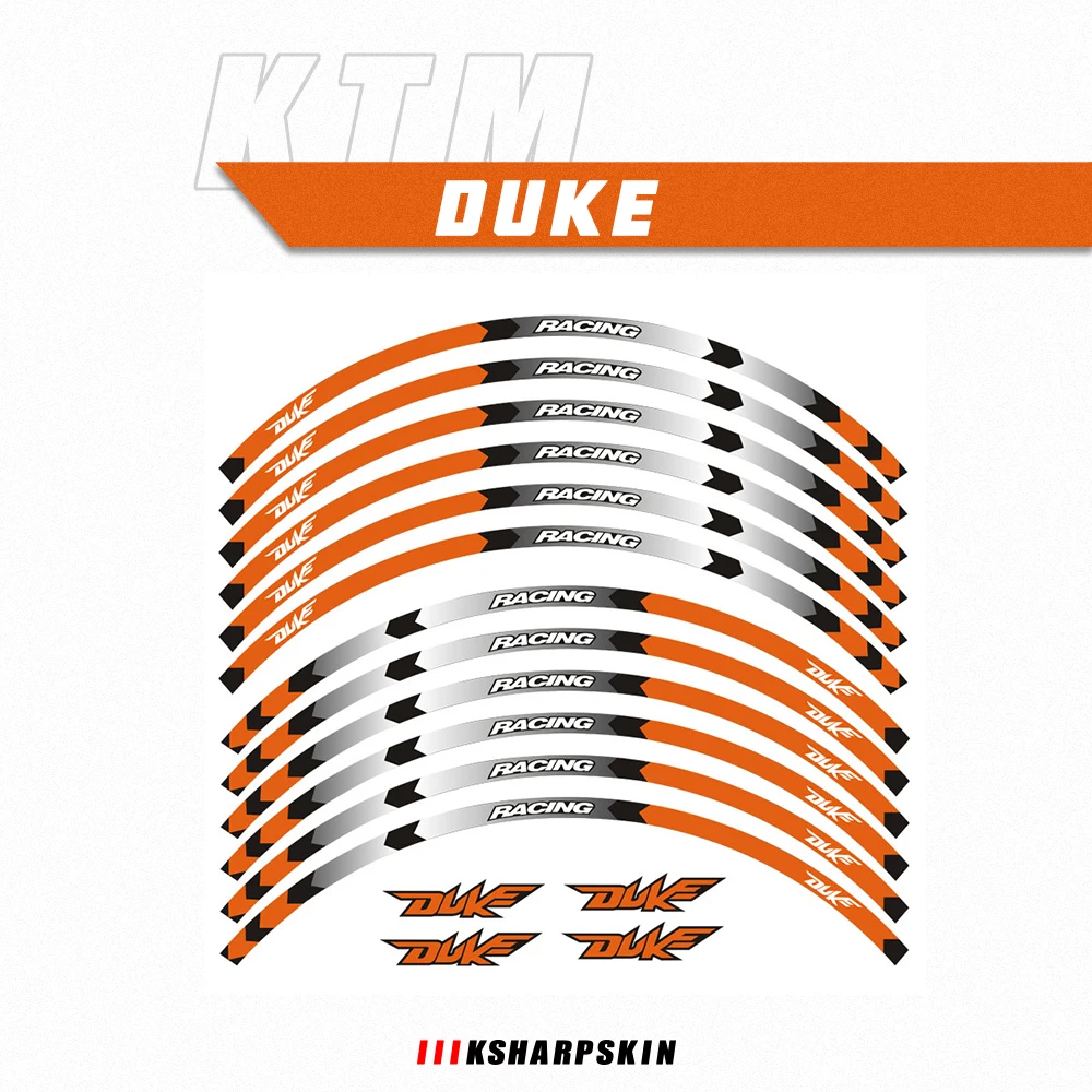 Стикер для мотоцикла DUKE Светоотражающие Водонепроницаемые наклейки полосы