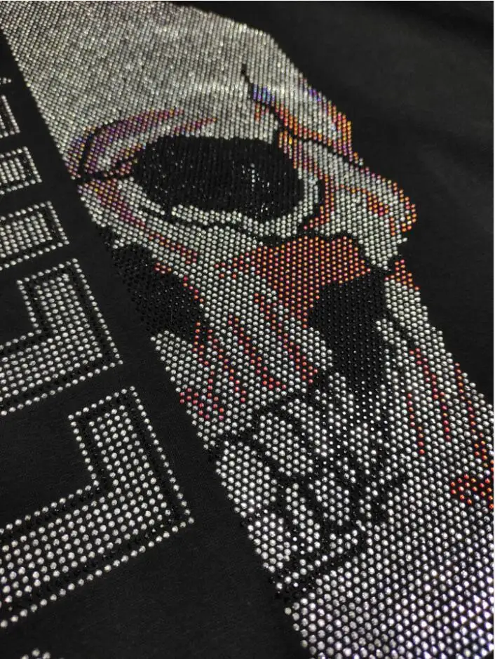 Новинка 2021 мужские комплекты Стразы толстовка с капюшоном и брюки повседневный