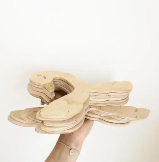 5 шт. деревянный с шелковым бантом украшенное лебедем вешалка для одежды