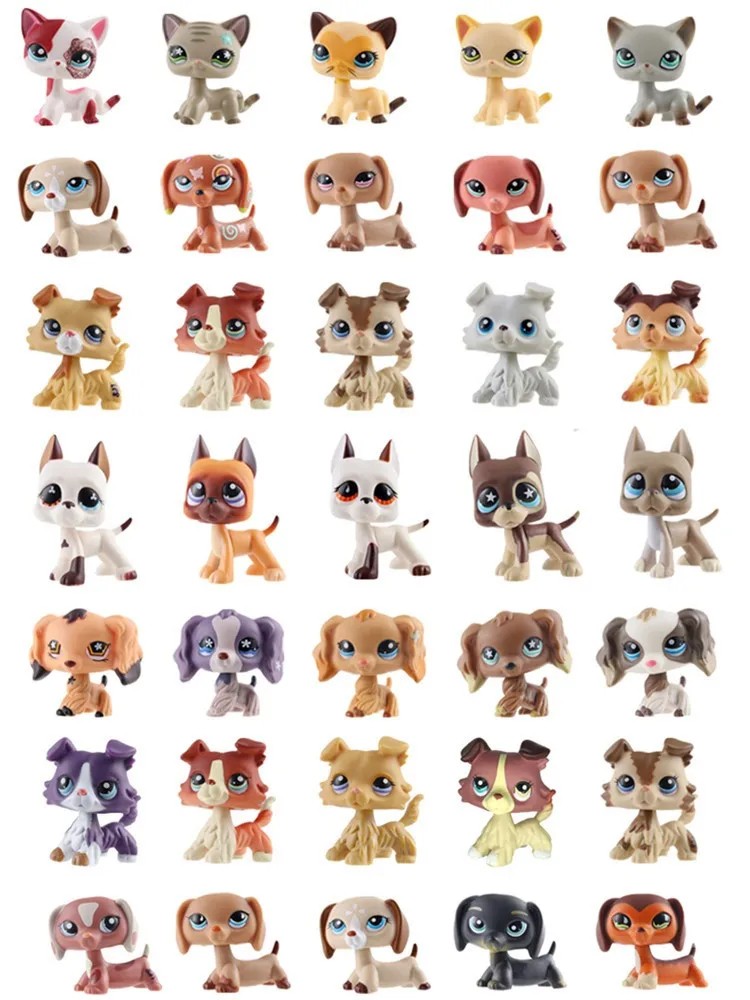 LPS игрушки для питомцев коллекция игрушек кошек и собак короткая DogsSausageDogs милая