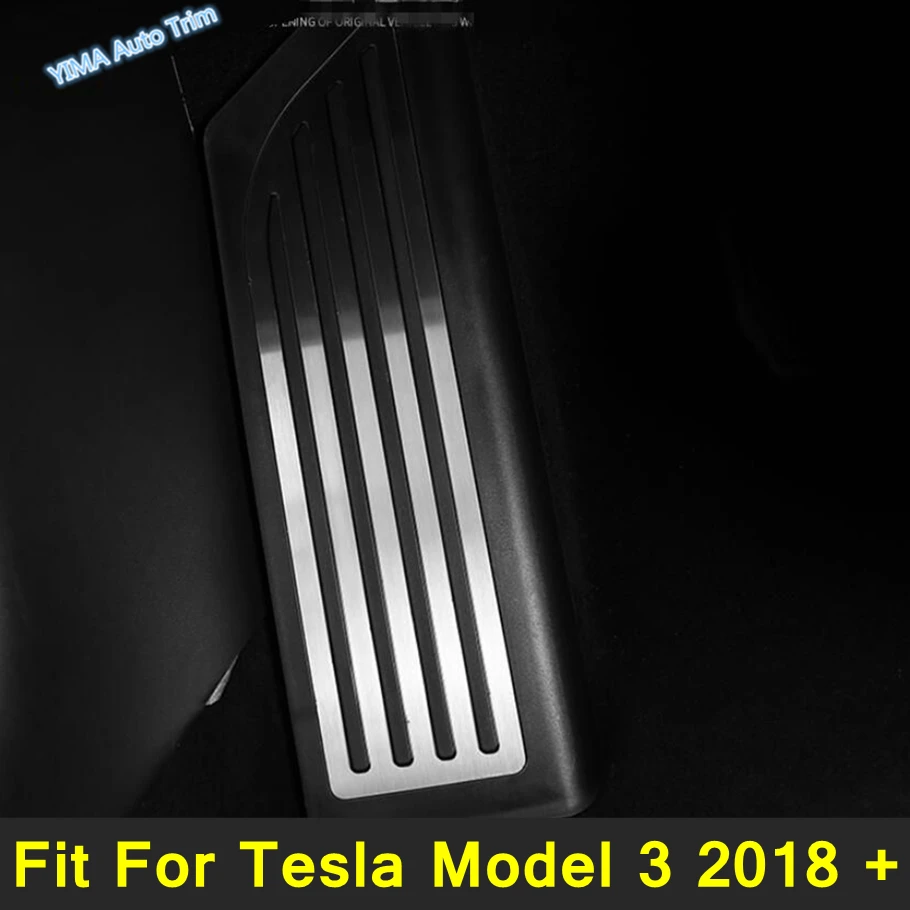 

Lapetus Car Styling Left Side Foot Pedal Rest Footrest Plate Protector Bezel Cover Trim Fit For Tesla Model 3 2018 - 2021