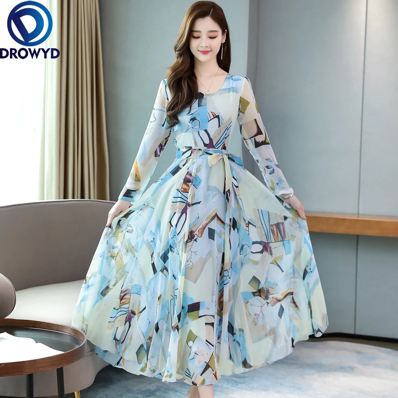 

Bodycon Women Dresses Summer 2021 Chiffon Casual Long Dresses for Women Korean Fashion Boho Clothing for Holiday Beach Dresses