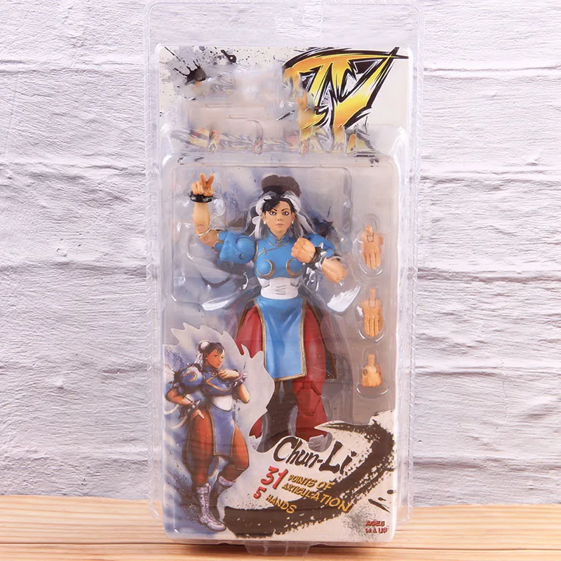 Chun Li NECA Классическая игра Чун-ли Чун Ли фигурка акума фигурка ПВХ Коллекционная модель игрушки для мальчиков подарок - Цвет: Chun Li