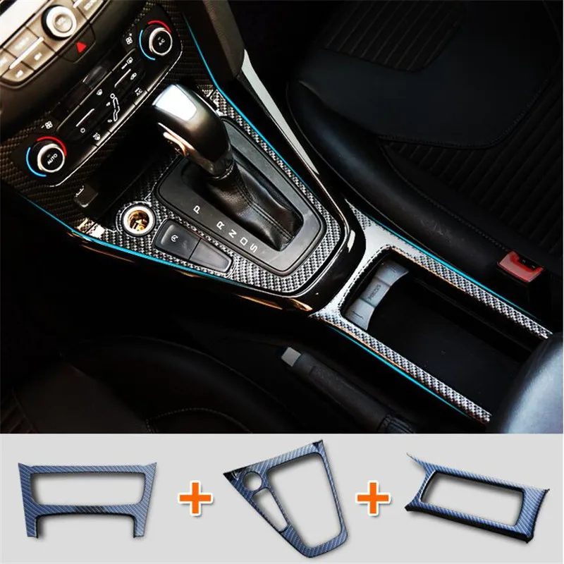 Car Accessories Gearbox Water Cup Holder Panel Trim Interior Decoration Frame sticker For Ford Focus 3 mk3 2015-2018 | Автомобили и