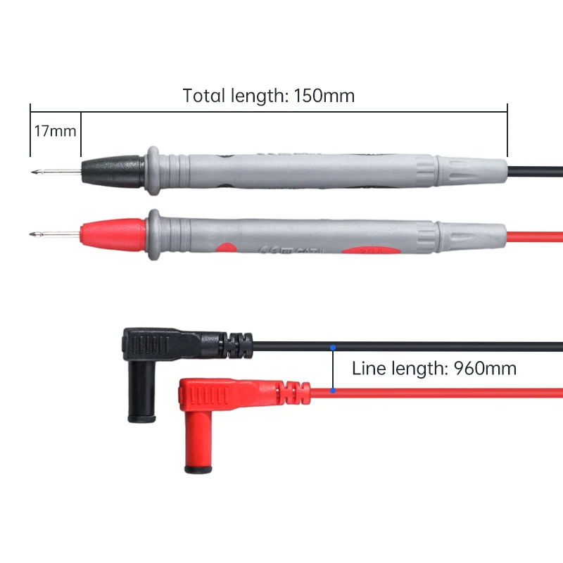 Мультиметр зонд Тесты свинцовая шпилька провода ручка 1 пара Универсальный