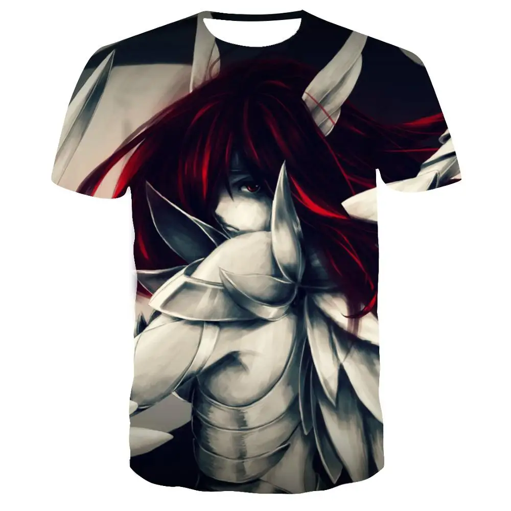 Новинка футболка с 3D принтом из аниме Фея хвост Natsu Dragneel Polera коротким рукавом