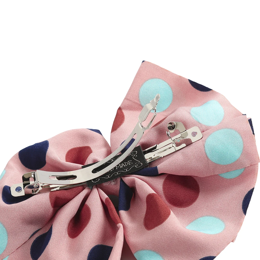 Модные заколки Molans с лентами и бантами для волос в горошек для женщин, сатиновый тренд, стильные аксессуары для волос.
