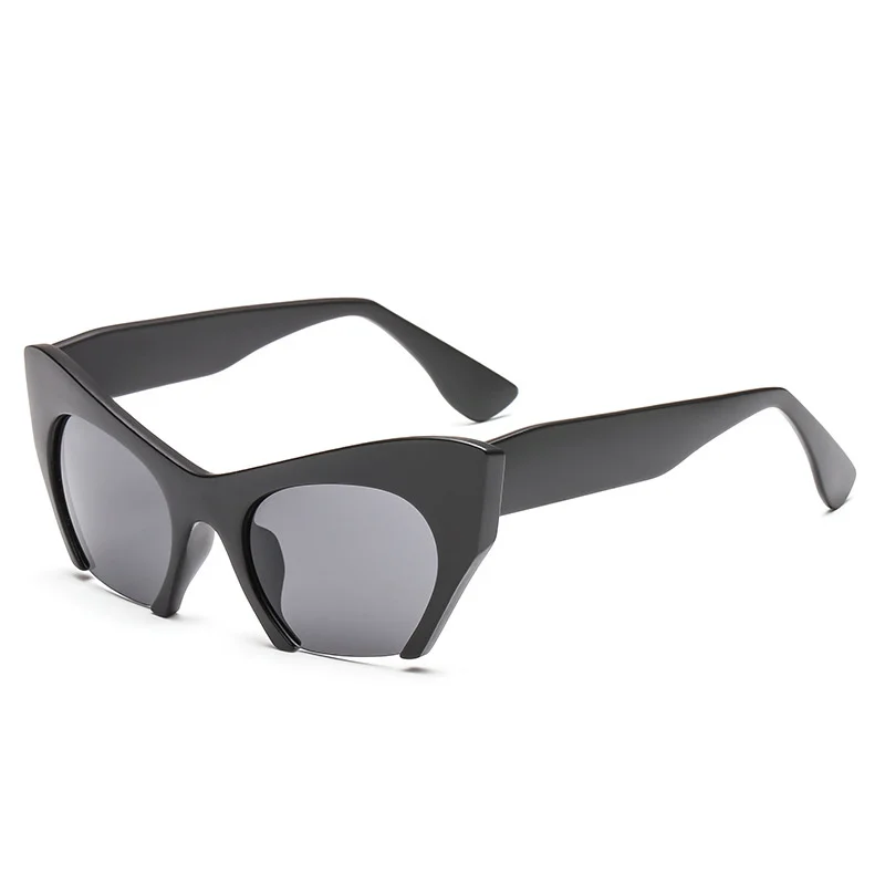 

shipping Half frame Free sunglasses women's flat lens frame chaomao eye sun