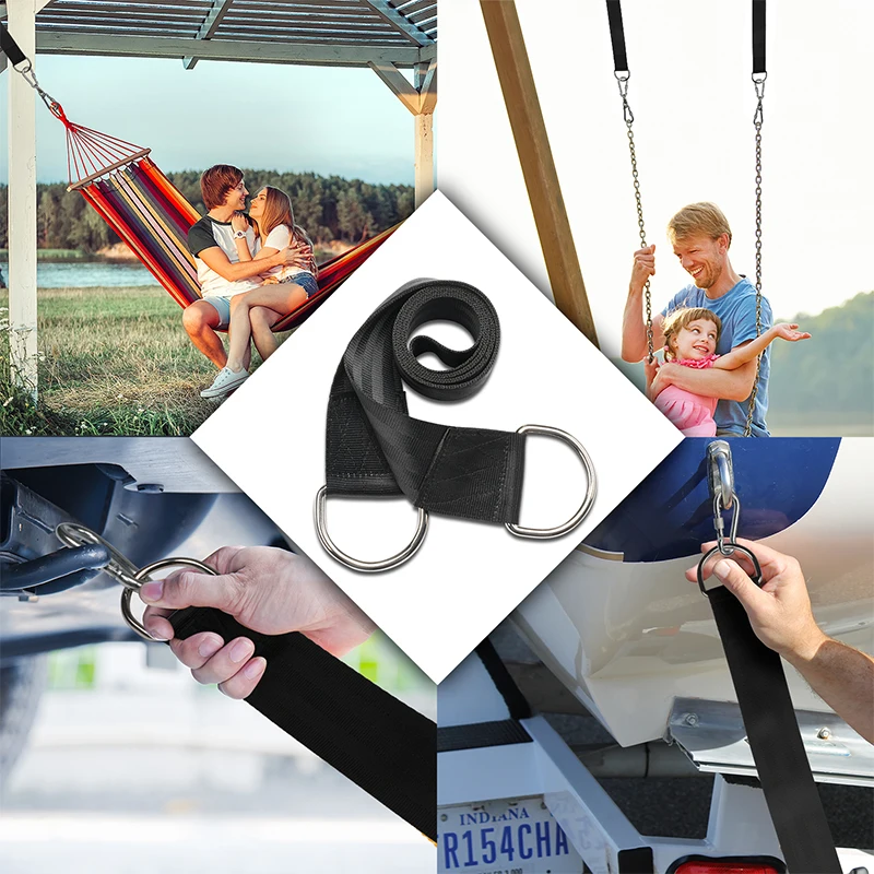 

Swing Hanging Straps Hammock Straps Tree Swing Hanging Kit with 2 5ft Hanging Straps Easy Installation for All Swing Types