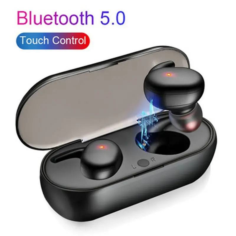 

TWS Bluetooth 5.0 Earphones 500mAh Charging Box Wireless Earbuds 9D Stereo Sports Waterproof Earbuds Headsets With Microphone