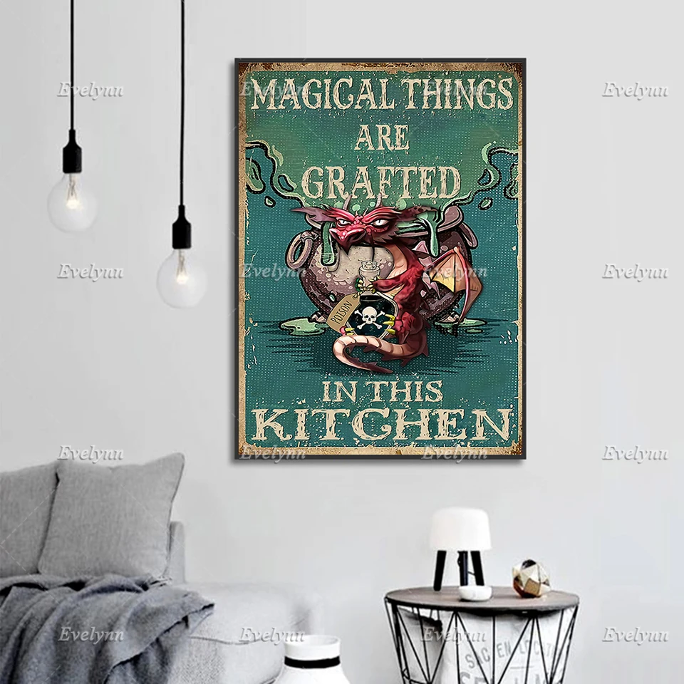 Винтажный постер волшебство в их душах настенные художественные принты ко Дню