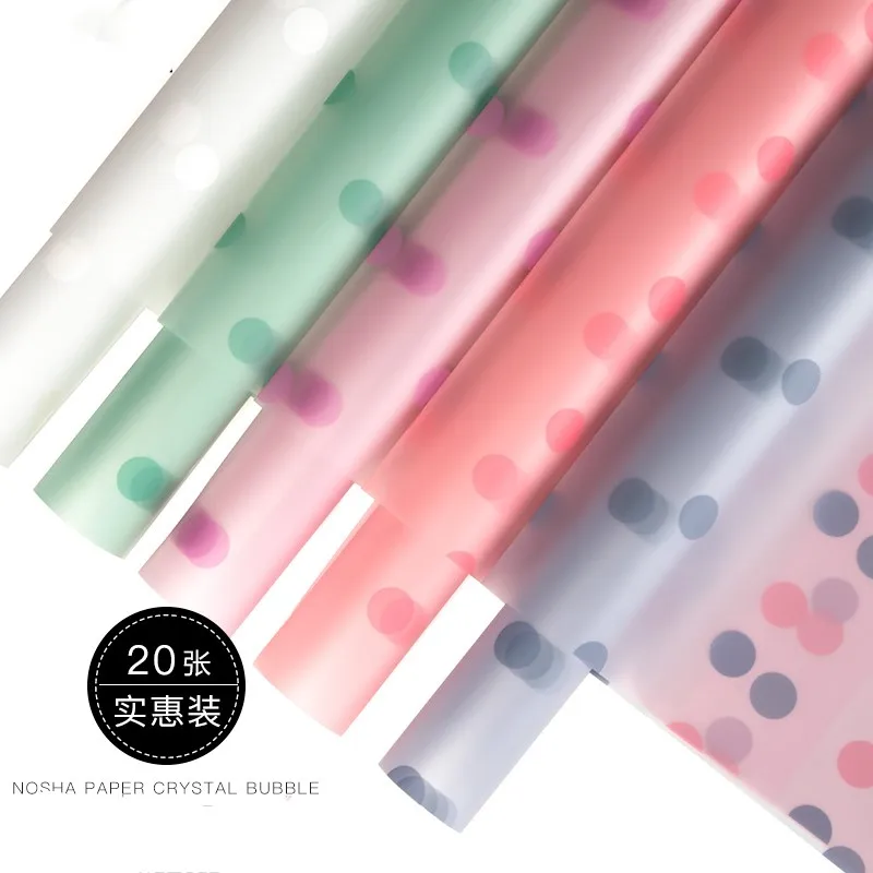 

20pcs New Fresh Flower Wrapping Paper Bubble Pattern Package Flower Paper Flower Shop Floral Packaging Material