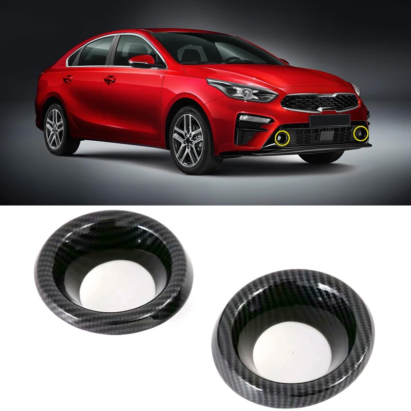Для Kia K3 Forte Cerato автомобильный Стайлинг ABS углеродное волокно передний противотуманный светильник декоративный чехол отделка авто аксессуары