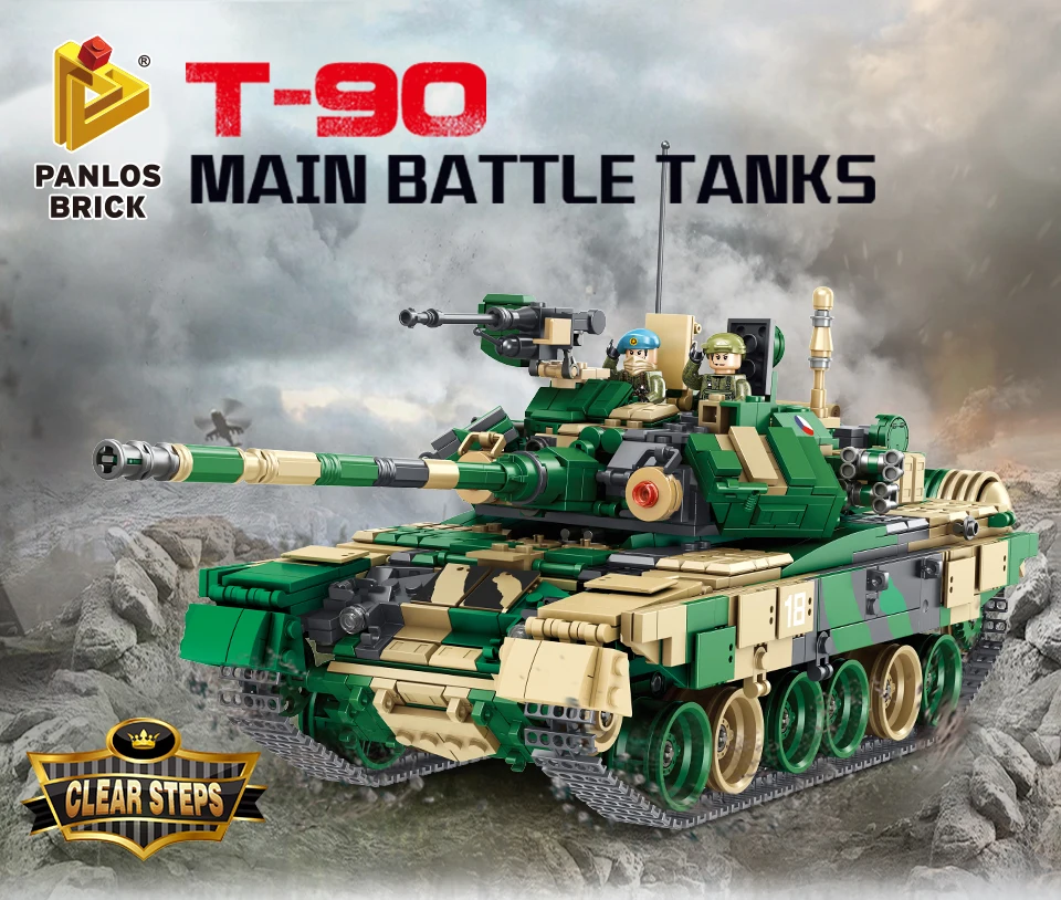 1773 шт. новый военный T 90 главный боевой танк со свитом минифигурка наборы моделей