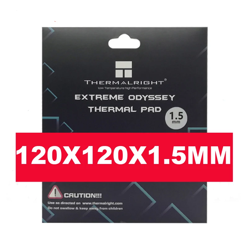 120x120x1.5 Thermalright термопрокладка 120X120 мм 12,8 Вт/mK 2,0 мм 1,5 мм 1,0 мм 0,5 мм Высокоэффективная теплопроводность оригинальная аутентичная - Цвет: 120x120x1.5