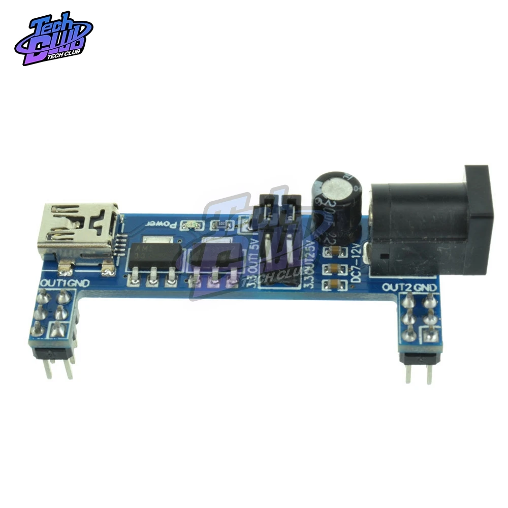 Макетная плата MB102 модуль питания постоянного тока 3 В 5 для безsolderless Mini USB блок