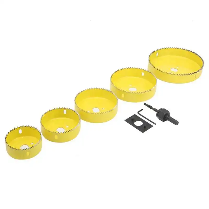 

Hole Saw Drill Bits Set Stable Performance High Carbon Steel for Home