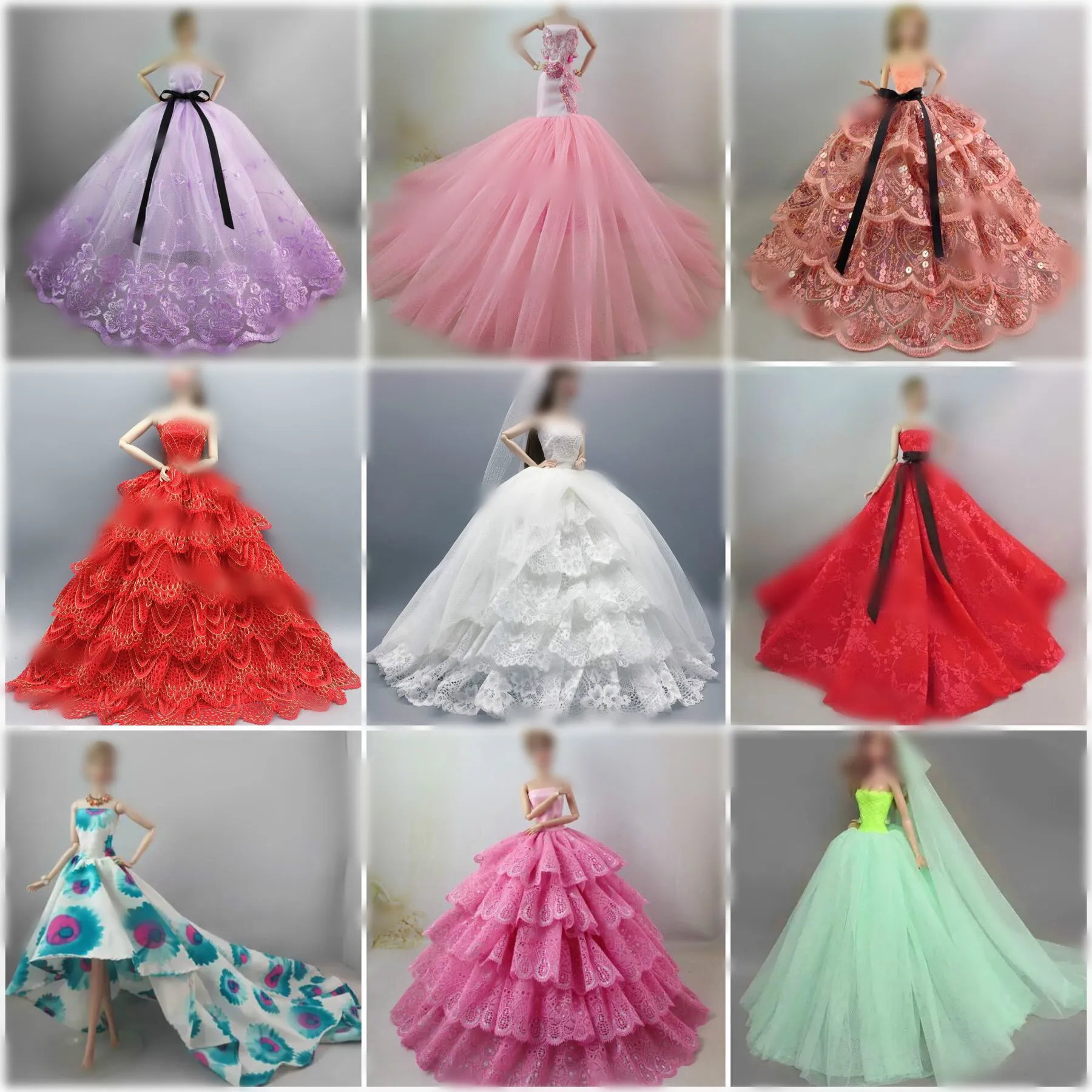 

30cm Doll Dress Fashion Clothes Handmade wedding dress for licca For Barbie Doll Accessories Baby Toys Best Girl' Gift