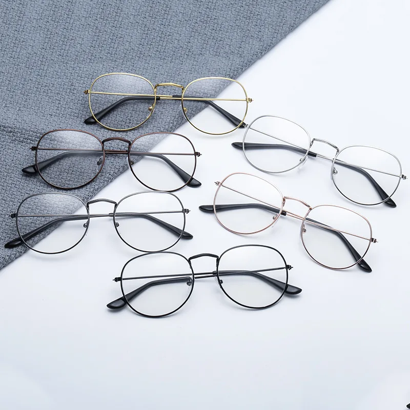 

Vintage Classic Metal Flat Mirror Fashion Round Glasses For Women Men unisex Eyeglasse Wholesale